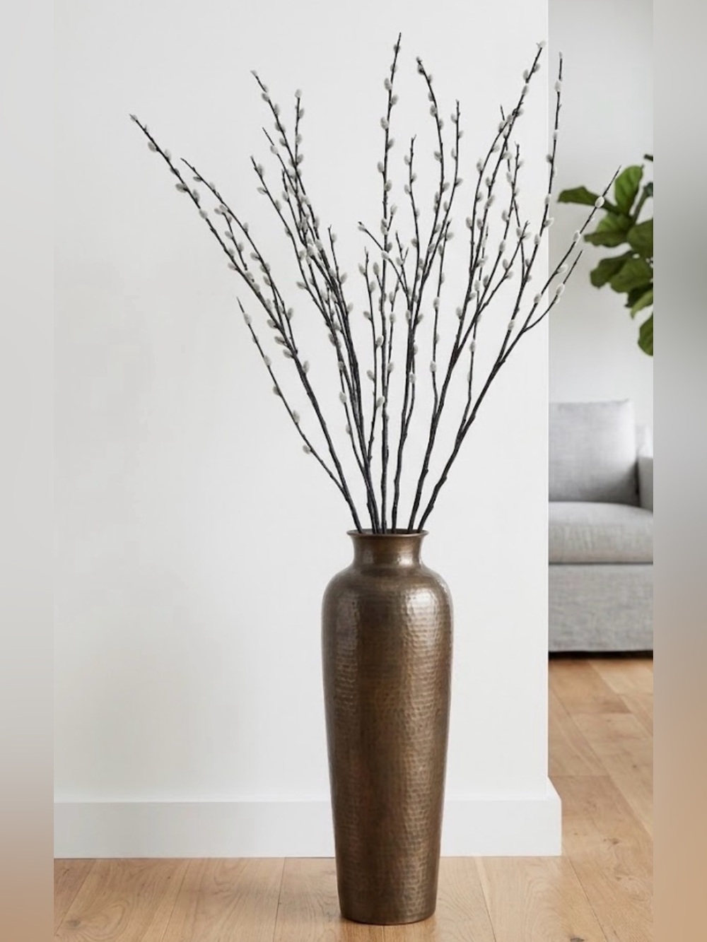 Pier 1 Set of 6 Faux Pussywillow Stems only